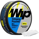 Wip Energy Pouches, Sugar Free Blend with 200 MG Natural Caffeine, B Vitamins, Minerals & L Theanine for Energy Support, Pre Workout for Active Lifestyles, Blue Raspberry, 1 Can, 15 Pouches