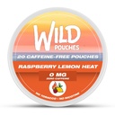Wild 0mg Nicotine Free Pouches No Caffeine Raspberry Lemon Heat - 20 x Caffeine Free Pouches