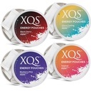 XQS Functional Energy Pouches Variety Pack. 4-100mg Caffeine, Zero Sugar, Tobacco and Nicotine Free Pouches for Energy Boost – 20 Count Each: Tropical, Citrus Cooling, Blueberry Mint & Black Cherry