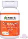 EZ Melts Dissolvable Citicoline Supplement 250 mg, Sugar-Free, 2Month Supply - 1 Pack