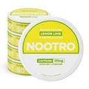Nootro Caffeine Nootropic Pouches (Lemon Lime) - Energy Pouches with 50mg Caffeine, 50mg Alpha GPC, 50mg L-Theanine with No Sugar and no Calories - 20 Pouches Per Can - 5 Pack