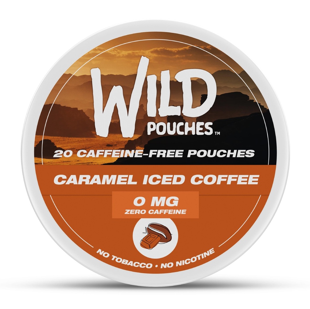 Wild 0mg Nicotine Free Pouches No Caffeine Caramel Coffee - 20 x Caffeine Free Pouches