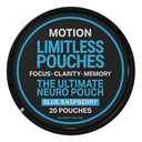 MOTION Focus & Energy Nootropic Supplement Pouches Blue Raspberry Caffeine + L-Theanine + Alpha GPC Supports Mental Clarity and Focus Dietary Supplement with Berry Burst, 20 Pouches
