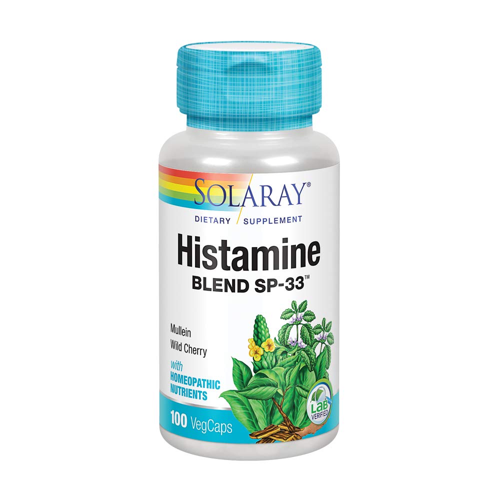 SOLARAY Histamine Mod SP-33 | Herbal Mix w/Cell Salt Nutrients for Health Histamine Response Support | Non-GMO & Vegan | 50 Serv | 100 VegCaps
