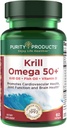 Saf Ürünler Krill Omega 50 (Krill + Fish Oil Mix 1000 mg + Astaxanthin 500 Telefon + Phospholipids 200 mg + Vitamin D 500 IU) - 60 Mini Softgels