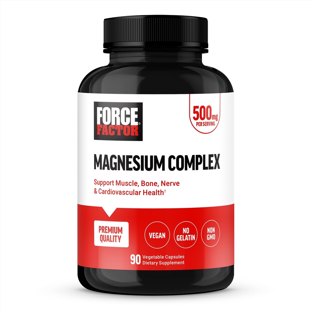 Kuvvet Faktör Kompleksi Kass, Bones, Nerves ve Cardiovascular Health, Magnezyum Glycinate, Magnezyum Citrate, ve Magnezyum Oksit, Vegan, Non-GMO, 90 Capsules, Nerves, ve Cardiovascular Health, Magnezyum Glycinate, Magnezyum Citrate, ve Magnezyum Oksit, Vegan, Non-GMO, 90 Capsules