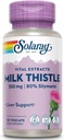 SOLARAY Γάλα Γαϊδουράγκαθο Εκχύλισμα 350 mg Εγγυημένα για να περιέχει 80% Σιλυμαρίνη, παραδοσιακή υποστήριξη ήπατος, Vegan & Lab Επαληθευμένο για την ποιότητα, 60 ημέρα εγγύηση επιστροφής χρημάτων, 30 υπηρεσίες, 30 VegCaps