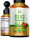 LEGRANO Liquid Vitamin D3 K2 Drops 10,000 IU with Walnut Oil, 200mcg MK7 – High Potency D3 + K2 Supplement for Bone *, Muscle & Immune Support * – Non-GMO, 1 *Month Supply