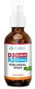Vitamin D3 K2 10,000 IU Liquid Spray with Organic MCT Oil, Vitamin A (Retinol) 1250mcg, K2 (MK4,MK7) Promotes Heart, Bones, Immune System. 100% Vegan, Non-GMO, Gluten-Free, No Sugar Added (2oz)