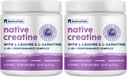 L-Leucine & L-Carnitine ile Yerli Meth Kretine Monohidrat Tozu - Erkekler ve Kadınlar için Kas Yapı Tamamı - 30 Hizmetler (Brook of 2)