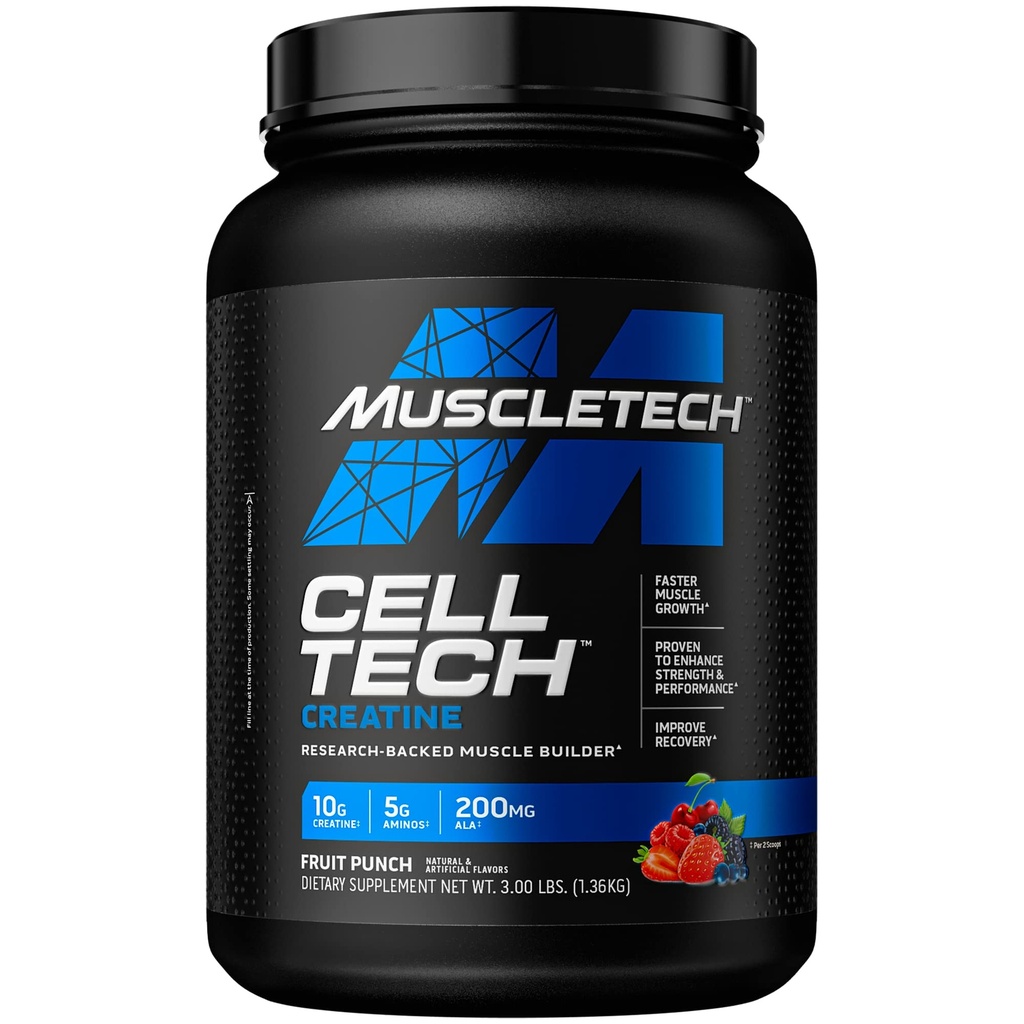 MuscleTech Cell-Tech Kretine Toz Log | Muscle Builder & Post Workout Recovery Drink for Men & Women | 6 lbs and 3 lbs
