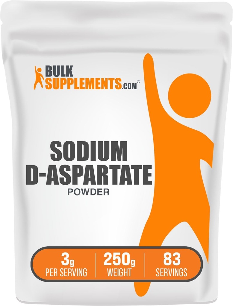 BulkSupplies.com Σκόνη D-ασπαρτικού νατρίου - Συμπληρώματα νατρίου, Ασπαρτική σκόνη νατρίου - Συμπλήρωμα ηλεκτρολυτών, Χωρίς γλουτένη, 3g ανά Σερβίρισμα, 250g (8,8 oz) (Συσκευασία 1)