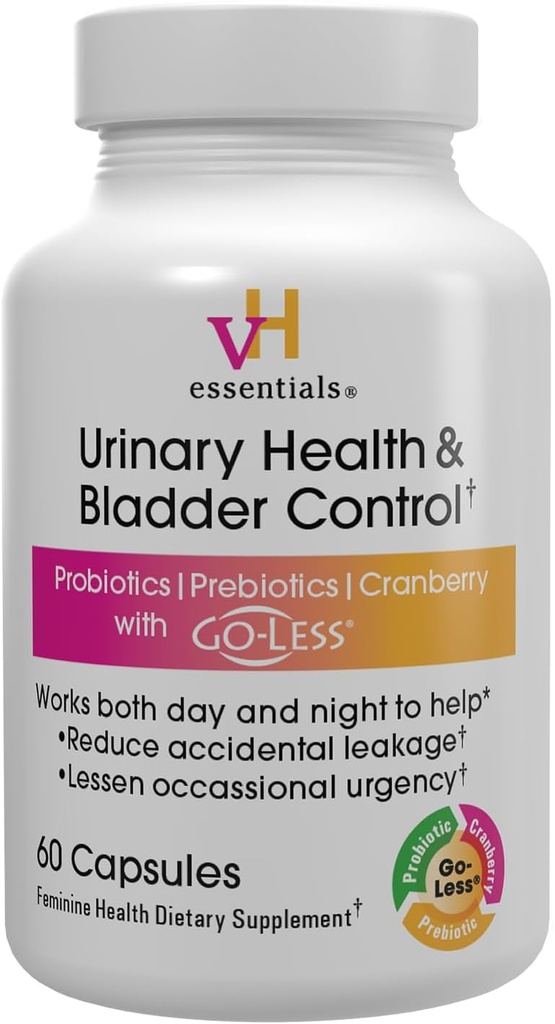 vH temelleri Urinary Health & Bladder Control, Cranberry Extract, Prebiyotikler ve Probiyotikler, 24 Saat Feminine Health Support, Reduces Occasional Leakage, Supports Vaginal Health, 60 Capsules