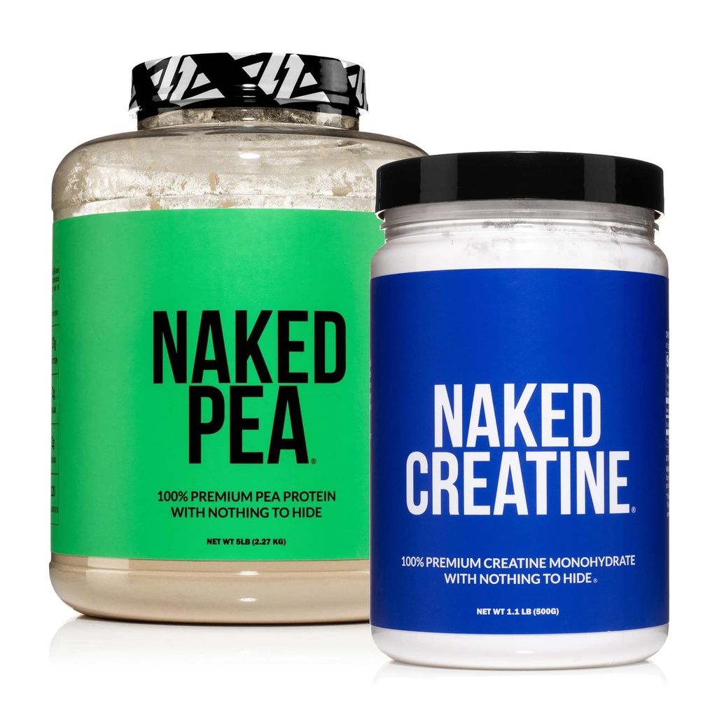 NAKED Vegan Kas Büyümesi ve Kurtarma Kretine ve 5LB Unflavored Pea