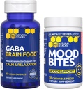 NATURAL STACKS Mood Bites + GABA Brain Food Sche - Supports Relaxation and Improv Mood* - 90 Total Pieces