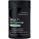 Sports Research® Multivitamin – Advanced Formula - 23 Essential Vitamins & Minerals with CoQ10 & Iodine - Daily Nutrient Support*- Non-GMO Tested & Gluten-Free -60 Veggie Capsules