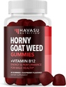 Horny Goat Weed Gummies with Vitamin B12 - Ενέργεια, αντοχή και την απόδοση Υποστήριξη για την Αντρική Υγεία - 60 Count - Χορτοφαγικά-Φιλικά, Μη GMO, Pectin-Βασίζεται - Raspberry Flavor, 1 μήνας προσφοράς