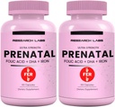 Araştırma Laboratuvarları Kadınlar için Prenatal Vitaminler 2 Fer 1 Ad: 6X Daha Fazla Biyogüvenli Folate Folic Acid MTHF 5 | Destekler Beyin Gelişimi, Sağlıklı Büyüme
