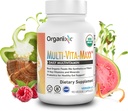 Organixx Vegan Kadınlar ve Erkekler için Çokvitamin, C, D3, Vitamin B Kompleksi, Probiyotikler, Organik Meyveler ve Sebzeler, Destekler Digestive, Gut Health, Immune Support, 90 Gel Capsules
