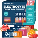 Venture Pal High sodyum Sugar Free Electrolytes Toz Packet - Hydration Packets with Vitamin, sodyum & P properties | Zero Calories | Vegan, Keto & Paleo Friendly Electrolyte Drink Mix - 16 Sticks