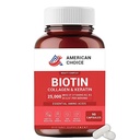 Biotin, Collagen, Keratin, Hair Vitamins Women and Men, Biotin for Hair Growth Women, Skin and Nails Supplement 25,000 mcg with B Vitamins, Amino Acids and Minerals, Skin and Nail Health, 90 Capsules