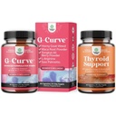 Natures Craft Bundle of G Curve Horny Goat Weed for Women, and Herbal Thyroid Support Complex - Potent Kelp Iodine Supplement - Mood and Energy Dietary Pills