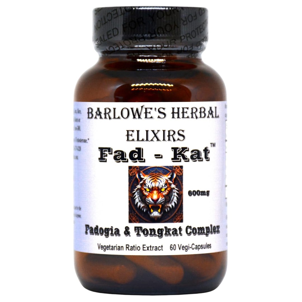 Fad-Kat Fadogia Agrestis and Tongkat Ali | 600mg Per Capsule | Support for Athletic Performance | 60 Veggie Capsules | Stearate-Free