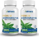 Palmara Health Premium Androographis Paniculata Extract 2 Pack - 1.200mg (100mg Ανδρογραφολίδες) ανά υπηρεσία, μη GMO, Vegan, Χωρίς γλουτένη
