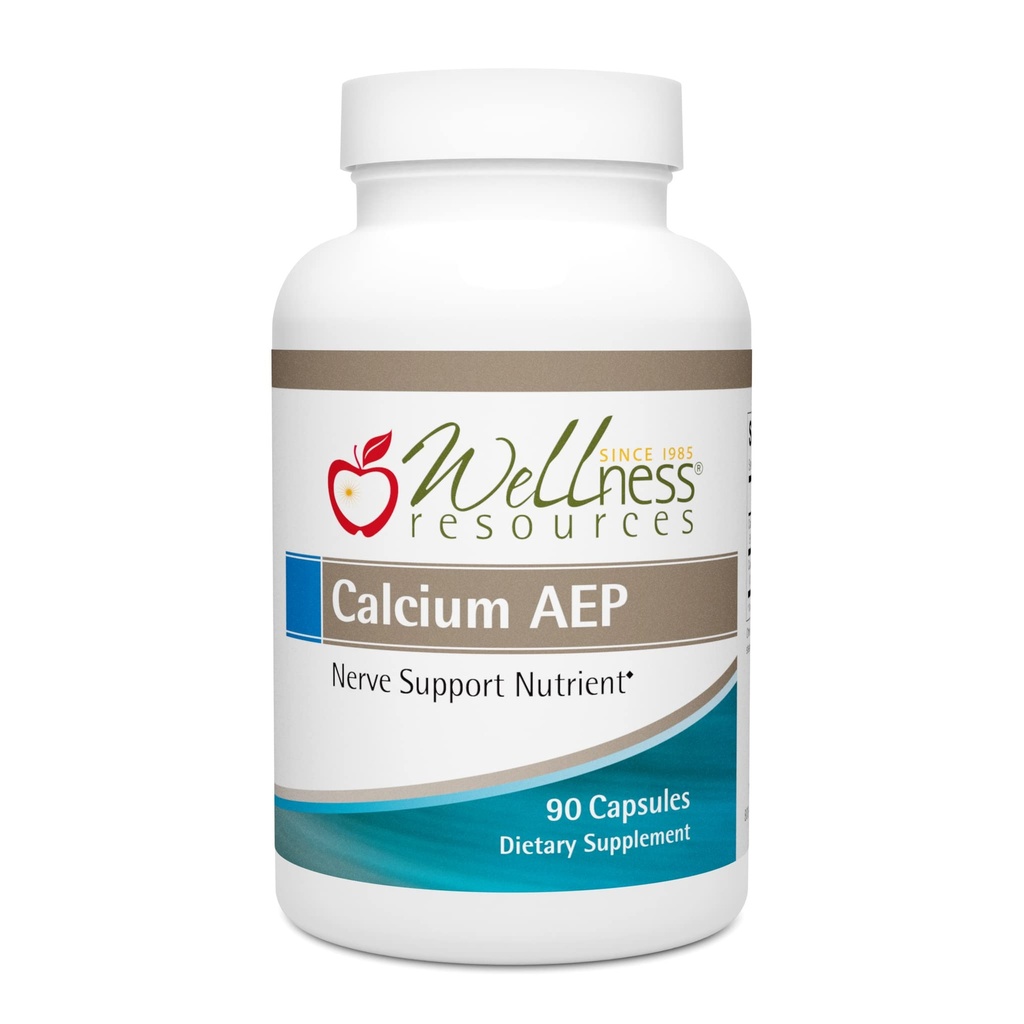 Wellness Resources Calcium AEP - Nerve Support Supplement for Cellular Protection, Longevity, Cell Membrane Health & Myelin Sheath Support - 925mg Ca-2-AEP Per Capsule (90 Capsules)