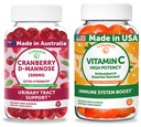 Lunakai Cranberry D-Mannose + Vitamin C Gummies Bundle – Naturally Flavored, Non-GMO – 60ct Each