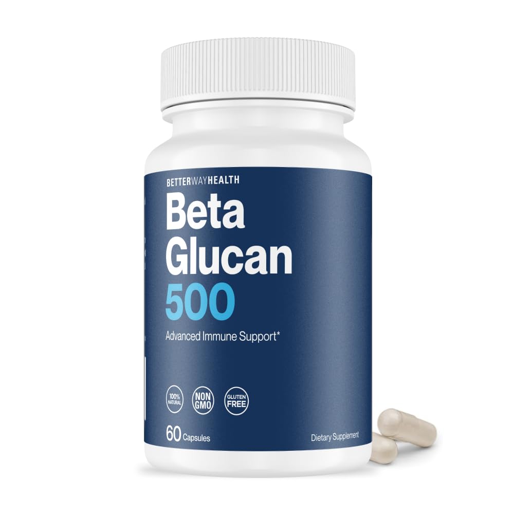 Better Way HealthTM - Advanced Immune Readiness - Highly Purified 1,3/1,6 Beta Glucan 500 - Klinik olarak Immune Defense - 500 mg / Capsules (Pazar 1)