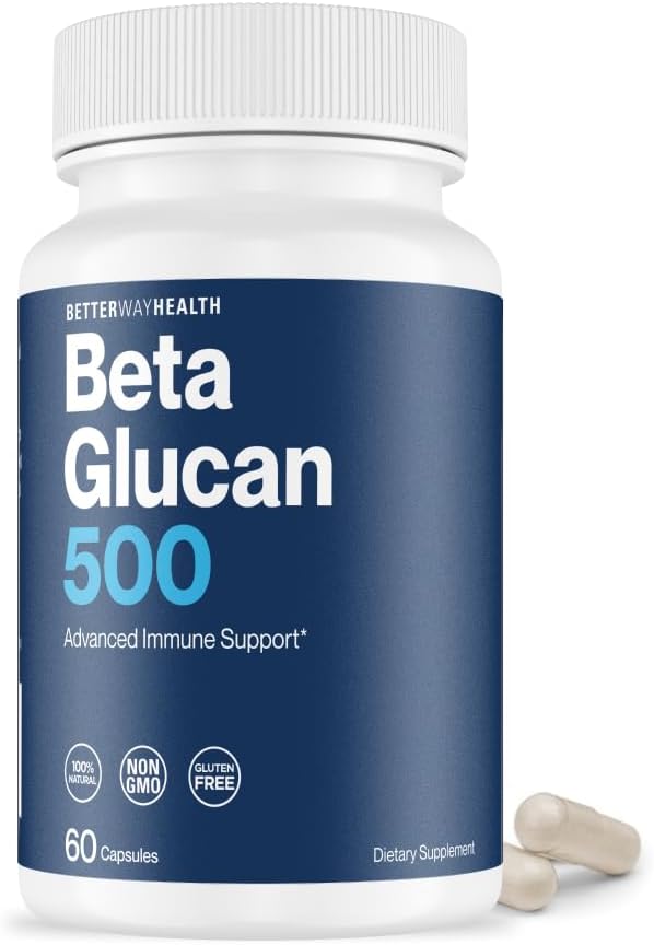 Better Way HealthTM - Advanced Immune Readiness - Highly Purified 1,3/1,6 Beta Glucan 500 - Klinik olarak Immune Defense - 500 mg / Capsules (Pazar 1)
