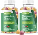 VITEEYEYİ Yetişkinler için - Magnezyum Citrate Gummy for Calm, Sleep, Nerve & Muscle Function Support - Vegan, Gluten Free - 120 Count Count Count