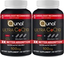 Qunol Ultra CoQ10 100 mg 3X Daha İyi Aborpsiyon Patentli Su ve Fat ► Doğal Supplement Form Coenzyme Q10 Kalp Sağlığı Paketi için Antioksit, 120 Kont