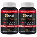 Qunol Ultra CoQ10 100mg 3X Καλύτερη Απορρόφηση Πατενταρισμένο νερό και λίπος Διαλυτή Φυσικό συμπλήρωμα Form Συνένζυμο Q10 Αντιοξειδωτικό για τα πακέτα υγείας της καρδιάς Softgels, 120 Count