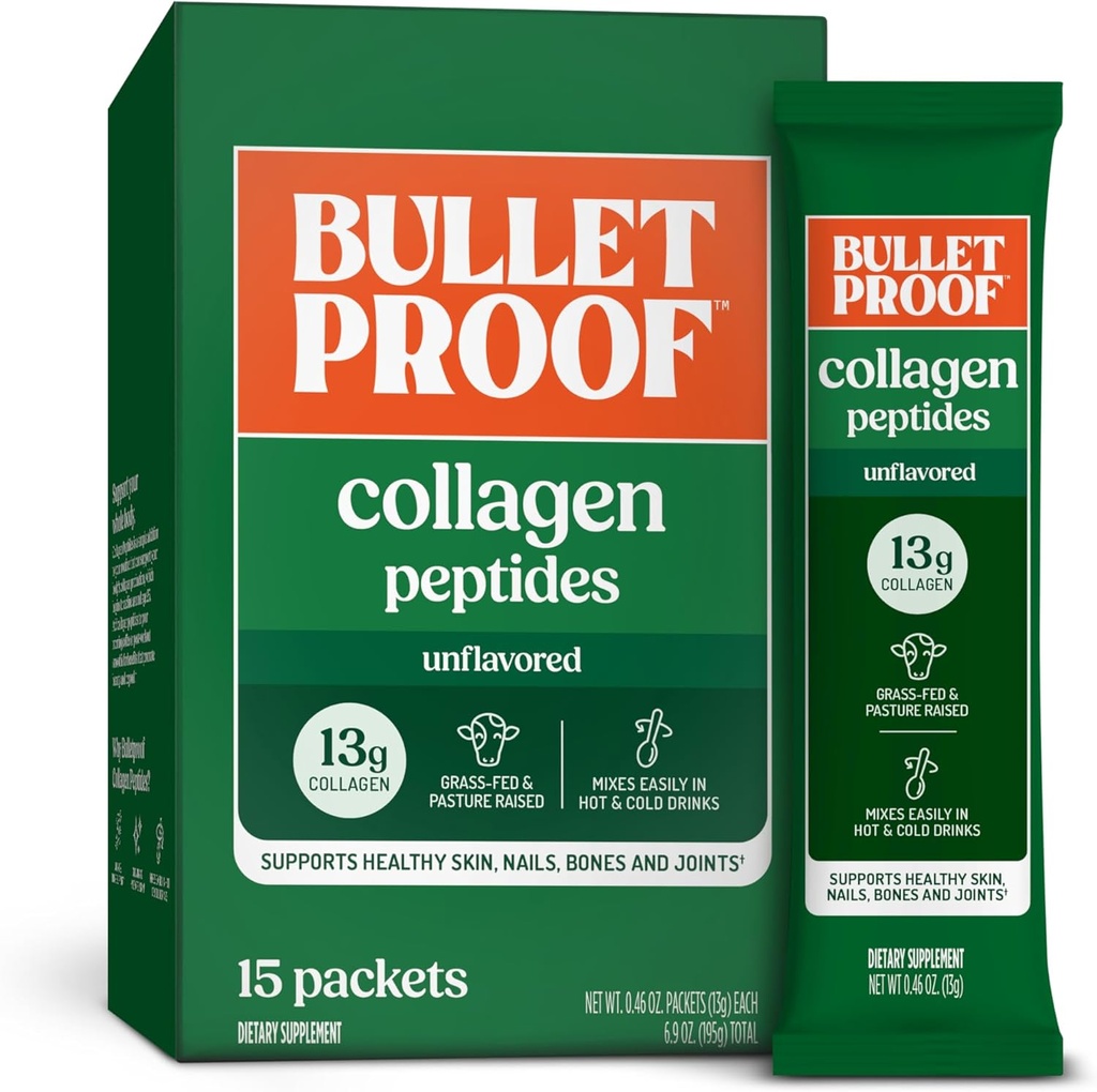 Kurşunlu Unflavored Collagen, Toz Paketleri, 15. Grass-Fed Collagen proteini ve Deri, Bone ve Ortak Destek için Amino Asits, Pasture Yükseltilmiş, Yok Hormonlar