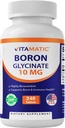 Vitamatic Chelated Boron (Glycinate) 10 mg 240 Tablet - Hormon Dengesi, Bone Health & Connective Tissue