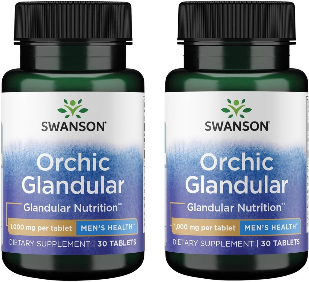 Swanson Orchic Glandular - Erkeklerin Sağlığı 1000 mg 30 Tabs (2 Pack)