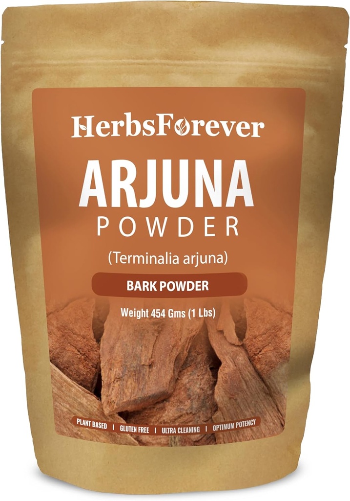 HerbsForever Arjuna Toz Terminalia Arjuna Non GMO, Vegan 454 GMS