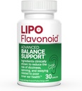 Lipo-Flavono Balance Support Supplement - İç Kulak Sağlığı ve Vertigo Relief with Ginkgo Biloba, Bioflavonoyaks, & B Vitamins - Dizziness, Spinning, & Swaying - 30-Count