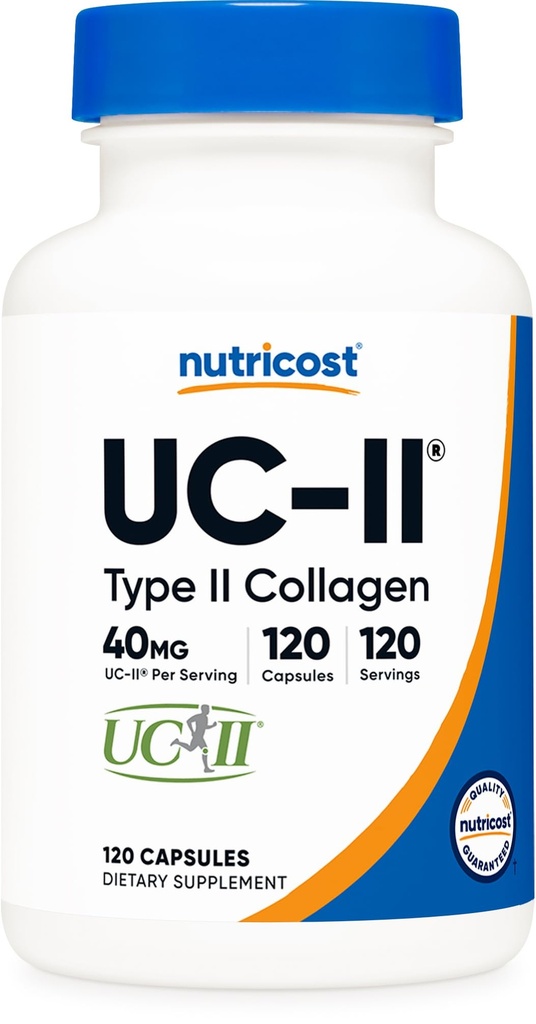 Nutricost UC-II Collagen (40mg) 120 Capsules - with Undenatured Type II Collagen, GMO-Free, Gluten-Free