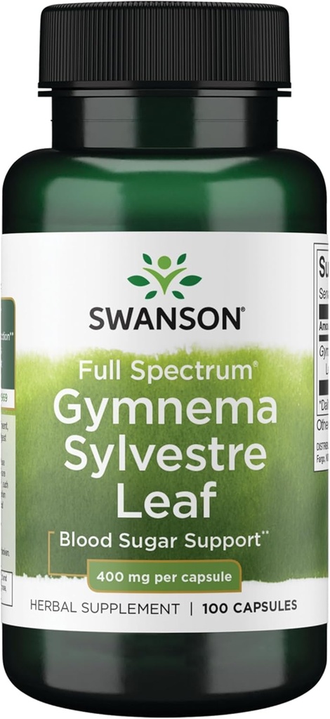 Swanson Full Spectrum Gymnema Sylvestre Leaf - Geleneksel Ayurvedic Herb - (100 Capsules)