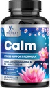 Natural Calm, Unwind & Relax Support - Ashwagandha, GABA, Magnesium, L-Theanine & More - Natural Focus, Energy & Immune Support - Nature's Non-GMO, Vegan, Gluten Free, Bottled in USA - 120 Capsules
