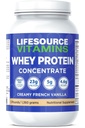 LifeSource Vitamins 3 lb Grass Fed Whey Protein Concentrate - Creamy French Vanilla w/Stevia - Free Priority Shipping