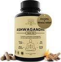 Organik Ashwagandha Root & Irish Sea Moss – 3,600 mg Ashwagandha Supplement with Black Seed Oil, & Burdock Root – Herbal Supplement for Energy, Stress Relief, Extra Strength, 60 Caps