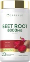 Carlyle Beet Root Capsules | 120 Count | Quick Release Capsules | Non-GMO and Gluten Free Supplement