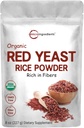 Mikro Malzemeler Organik Kırmızı Yeast Rice Toz, 8 Ounce (1 Yıl Supply), Non-GMO, Vegan Dostu Dostu Dostu