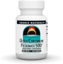 Source Naturals Ultra Chromium Picolinate 500 Yeast- FreeChromium, συμπλήρωμα διατροφής χορτοφάγων, 500 mcg - 120 δισκία