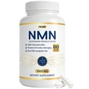 NMN Supplement 1000 mg - Used to delay Aging, Helps with Cell Regeneration, and Increases NAD+ Levels to Enhance Energy Metabolism. NAD Supplement 60 Capsules (30 portions)