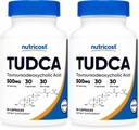 Nutricost Tudca 500mg, 30 Capsules (Tauroursodeoxycholic Acid) - Premium Quality, Gluten Free (Pack of 2)